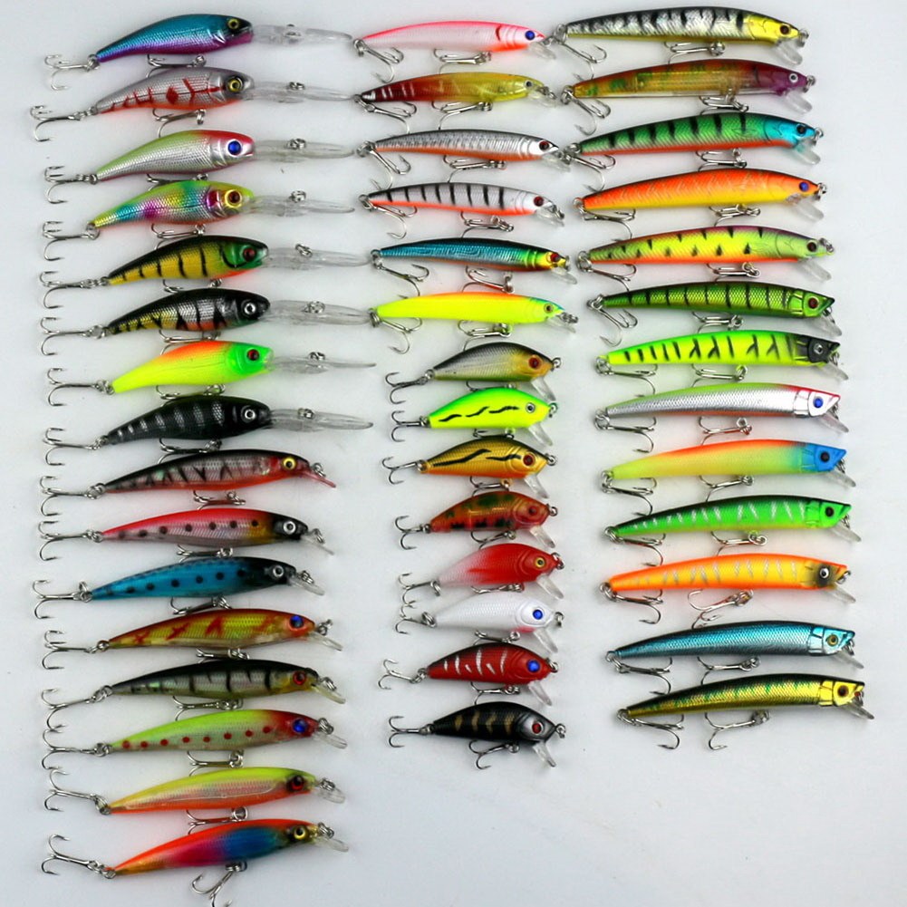 43 Pcs Mixed Size Colors Fly Fishing Lure Set