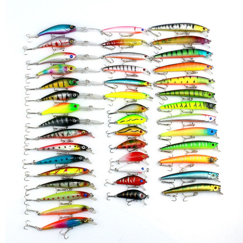 43 Pcs Mixed Size Colors Fly Fishing Lure Set