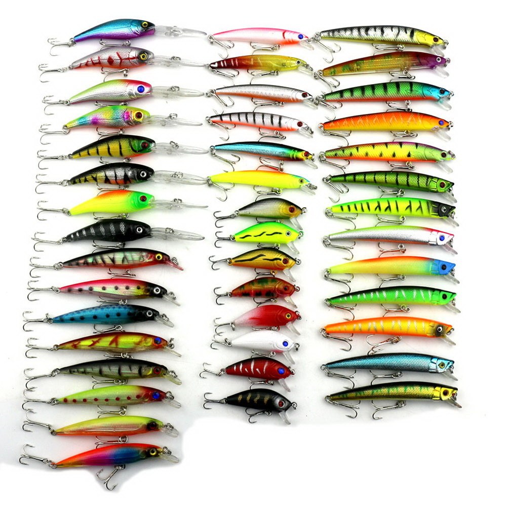 43 Pcs Mixed Size Colors Fly Fishing Lure Set