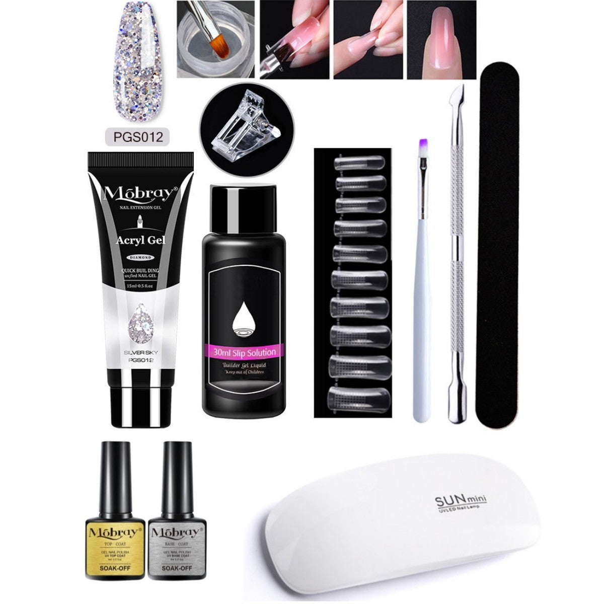 7-Piece Nail Art Crystal Extender Set