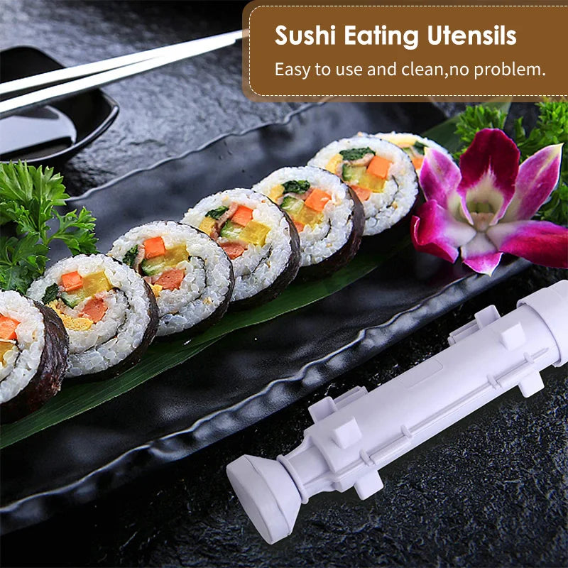 Sushi Roll Maker Set DIY Sushi Making Kitchen Supplies Multifunctional Mould Sushi Curtain Kitchen Tools Onigiri Roll Mold Kit