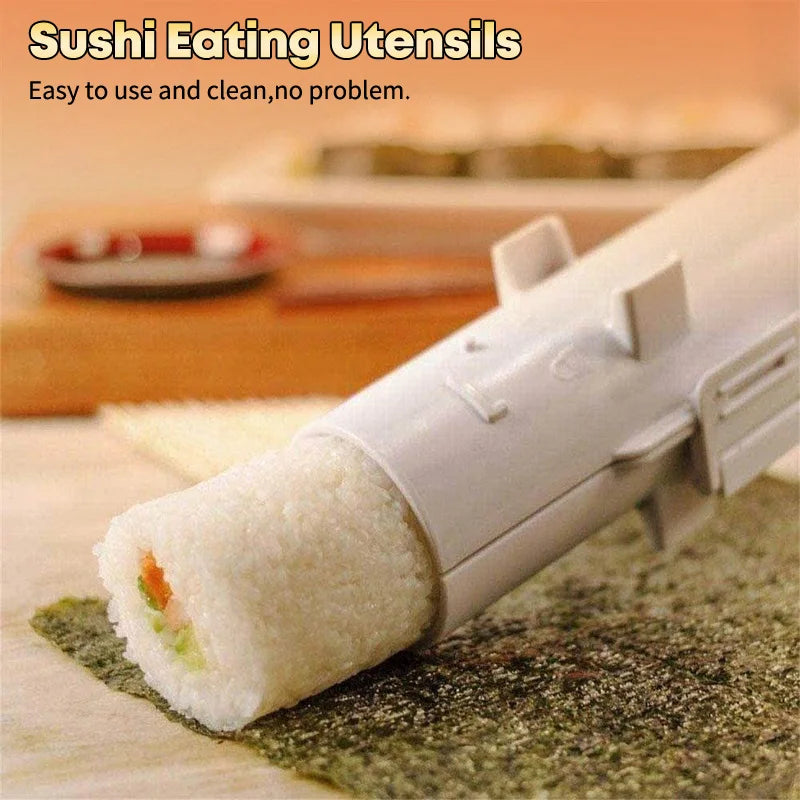 Sushi Roll Maker Set DIY Sushi Making Kitchen Supplies Multifunctional Mould Sushi Curtain Kitchen Tools Onigiri Roll Mold Kit