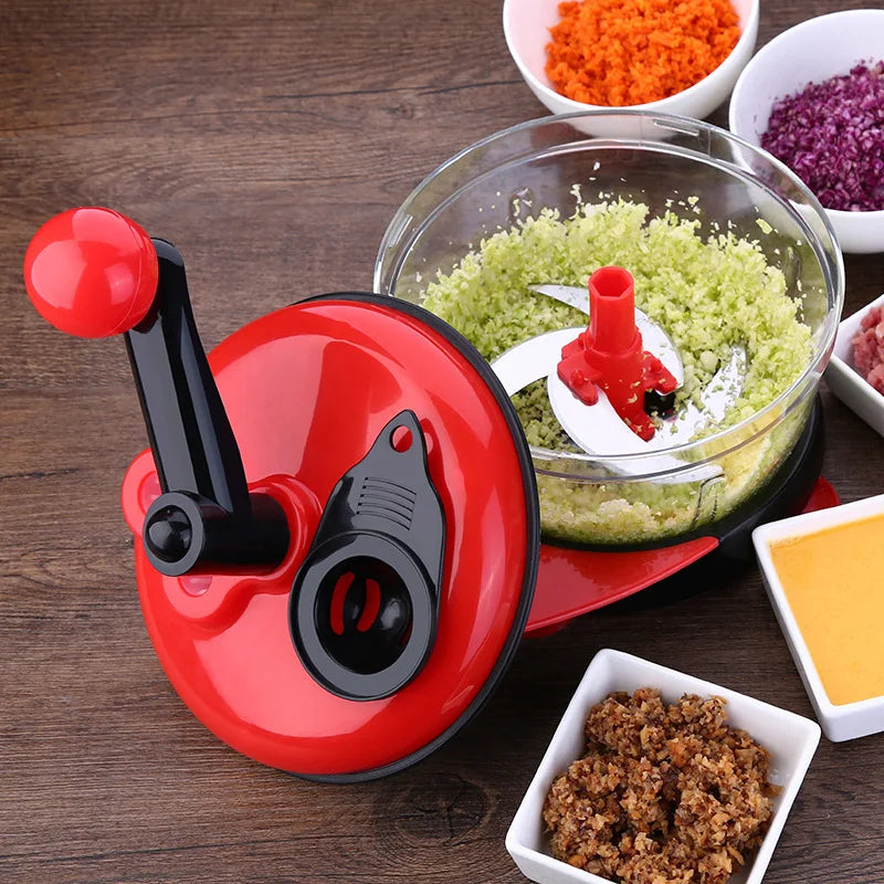 Multi-function Kitchen Manual Food Processor Household Meat Grinder Vegetable Chopper Quick Shredder Green Cutter Egg Blender