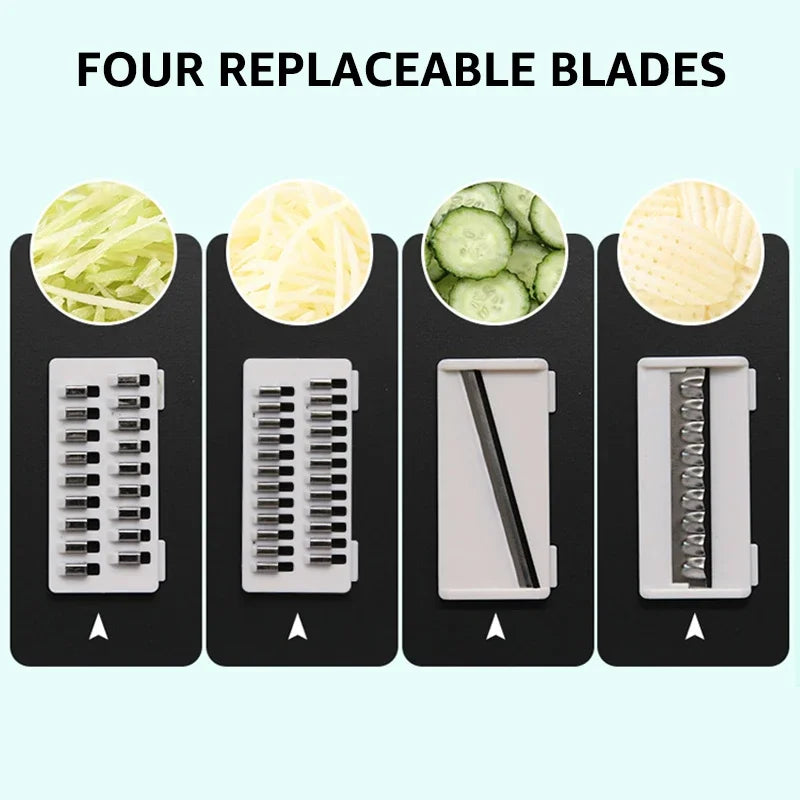 Multi-function Potato Carrot Cucumber Mandoline Slicer Cutter Grater Shredders with Strainer / Kitchen Fruit and Vegetable Tools