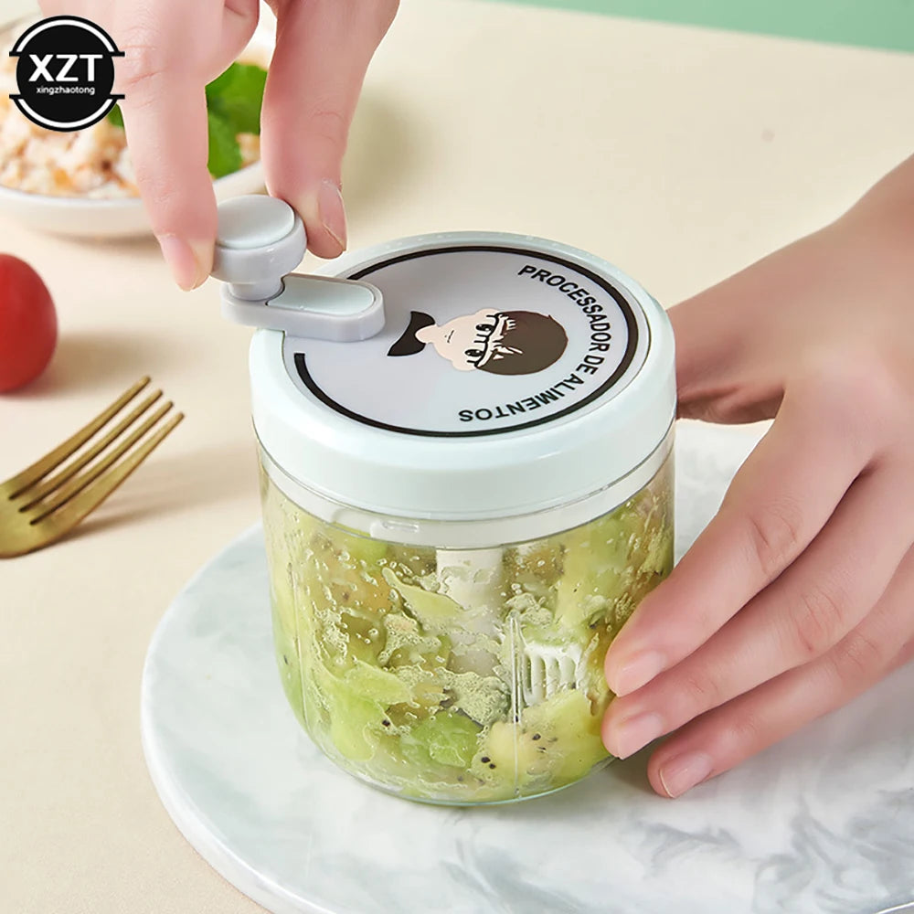 400/200ML Manual Meat Mincer Garlic Chopper Rotate Garlic Press Crusher Vegetable Onion Cutter Kitchen Cooking Accessories