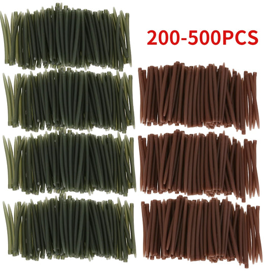 200-500pcs 53mm Fishing Terminal Tackle Safety Lead Clips with Pins Tail Rubber Tubes Carp Fishing Tackle Tools