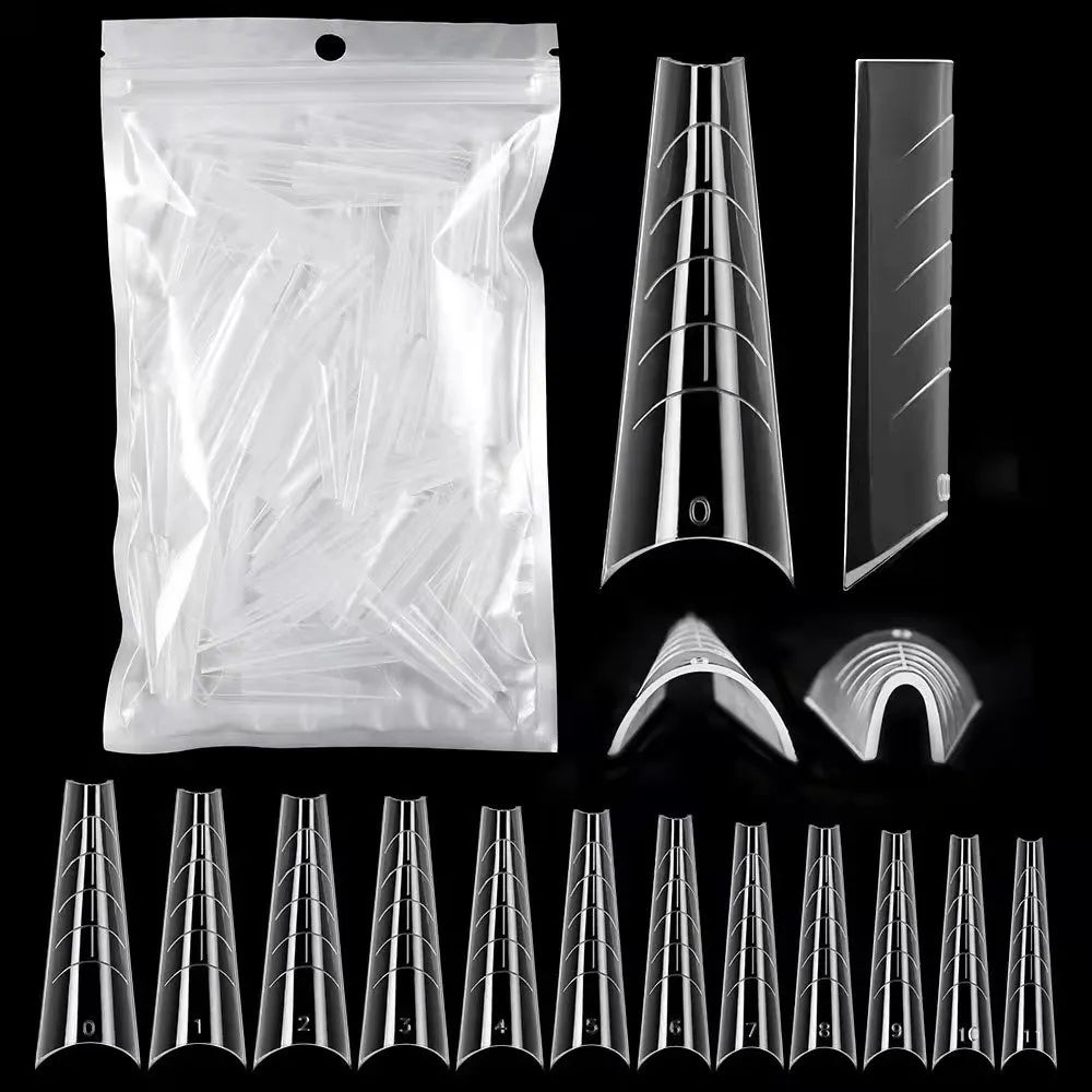 Extension False Nail Acrylic Tips Sculpted Full Cover Fake Finger UV Gel Polish Quick Building Mold Manicures Tool Set