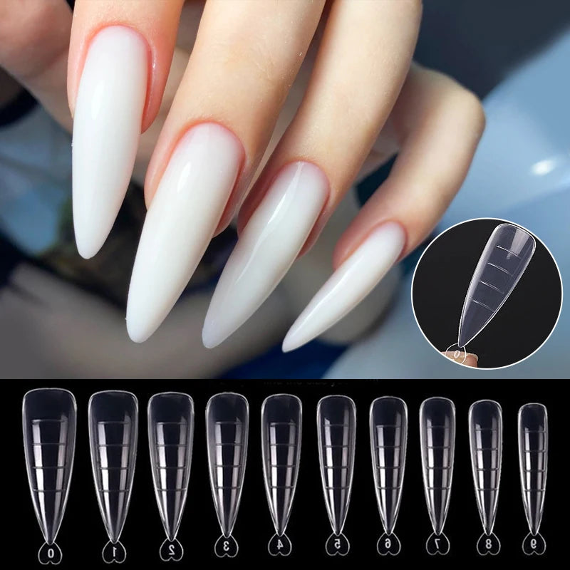 Extension False Nail Acrylic Tips Sculpted Full Cover Fake Finger UV Gel Polish Quick Building Mold Manicures Tool Set