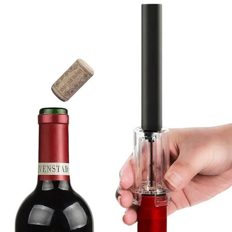 Air Pump Wine Bottle Opener Kitchen Gadgets Manual Wine Corkscrew Stainless Steel Needle Pin Air Pressure Opener Bar Accessories