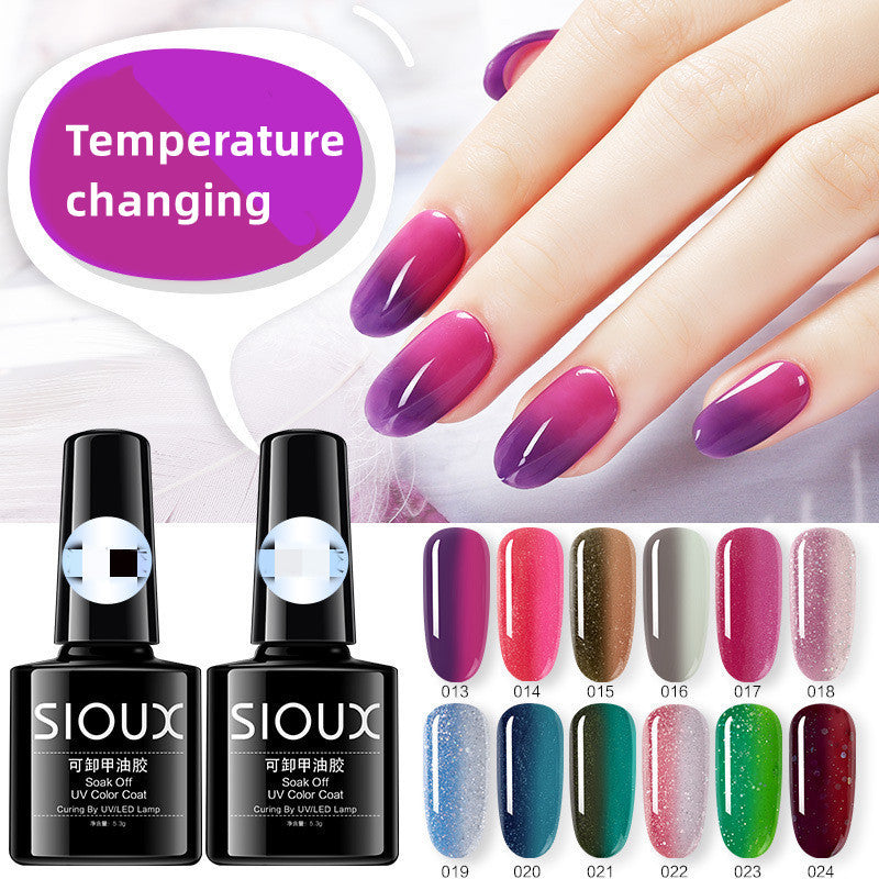 Autumn And Winter Popular Colors Are Durable And Waterproof Temperature Changing Nail Polish