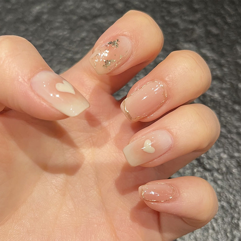 Love Milk Tea Wear Nail Finished Pieces