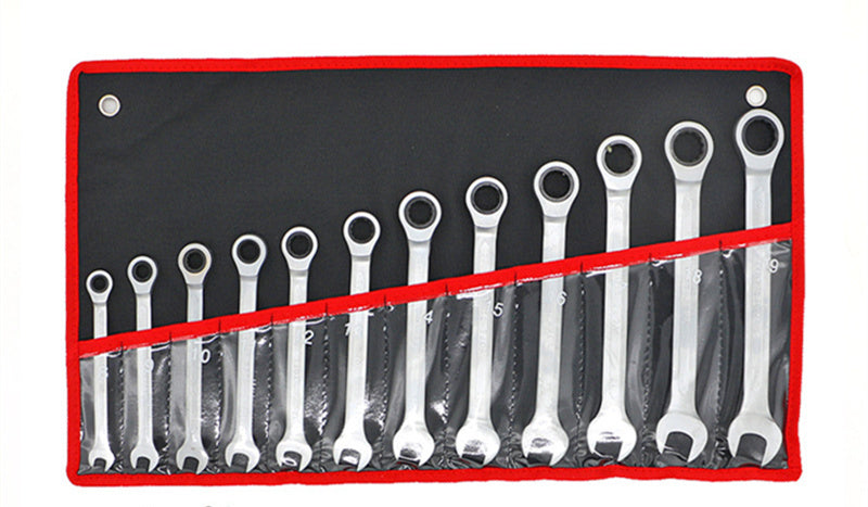 12 7-piece Adjustable Head Ratchet Wrench Set